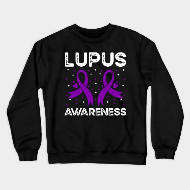 Lupus Awareness Crewneck Sweatshirt by Geek-Down-Apparel